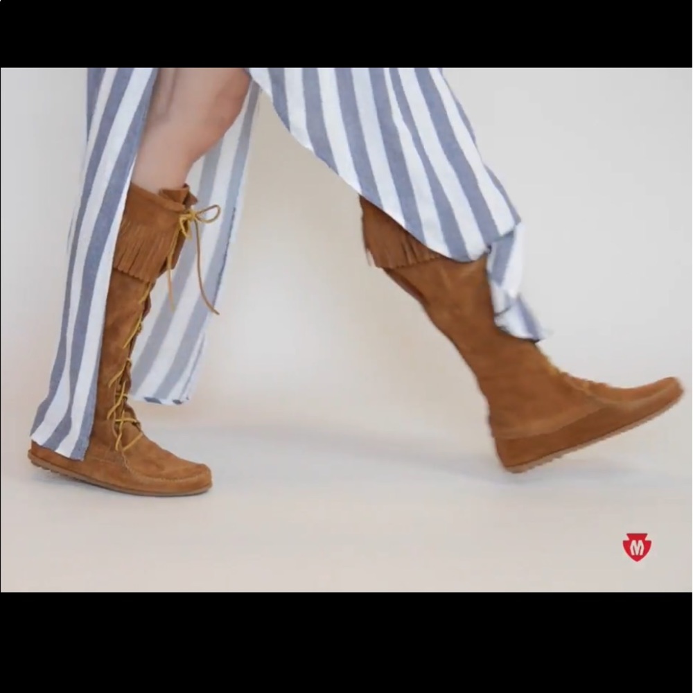 Free People Minnetonka Front Lace Knee High Boot